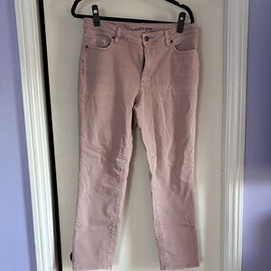 Lands' End Women's Soft Pink Straight Leg Jeans
